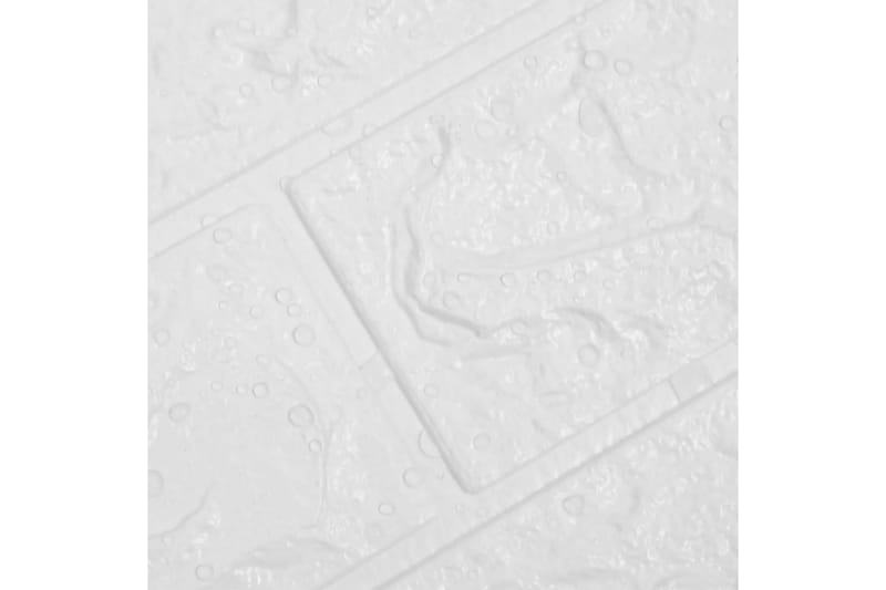 3D-tapet tegel självhäftande 10 delar vit - Vit - Fototapet - Självhäftande tapet