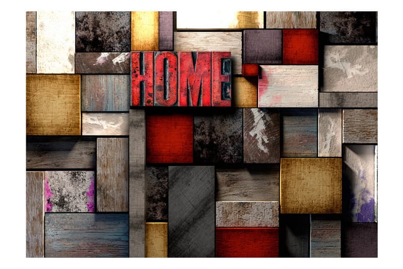 Fototapet Colorful Home 300x210 - Artgeist sp. z o. o. - Inredning - Väggdekor - Tapet & tapettillbehör - Fototapet