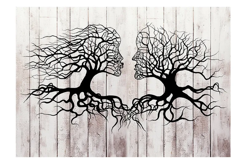 Fototapet A Kiss Of A Trees 200x140 - Artgeist sp. z o. o. - Inredning - Väggdekor - Tapet & tapettillbehör - Fototapet