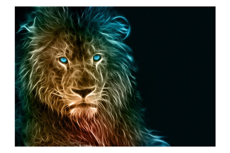 Fototapet Abstract Lion 300x210 - Artgeist sp. z o. o. - Inredning - Väggdekor - Tapet & tapettillbehör - Fototapet