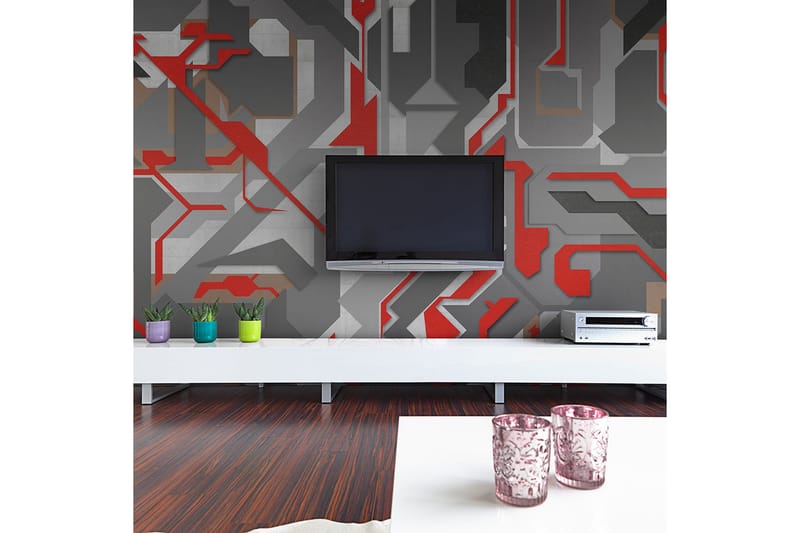 Fototapet Abstrakta Geometriska Vägar 250x193, Artgeist sp. z o. o.