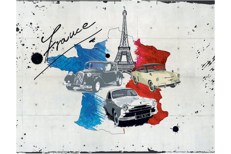 Fototapet Admirer Of Cars France 350x270 - Artgeist sp. z o. o. - Inredning - Väggdekor - Tapet & tapettillbehör - Fototapet