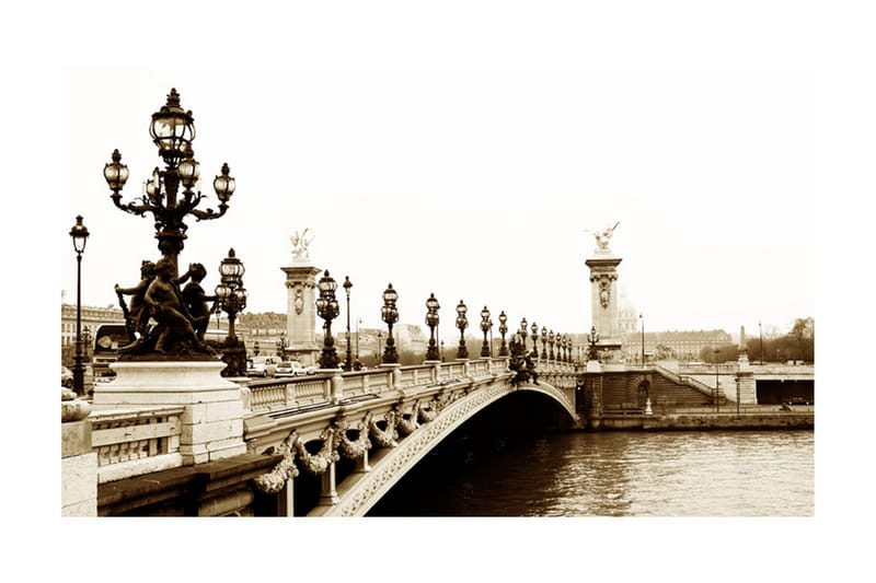 Fototapet Alexander III Bridge Paris 450x270 - Artgeist sp. z o. o. - Inredning - Väggdekor - Tapet & tapettillbehör - Fototapet