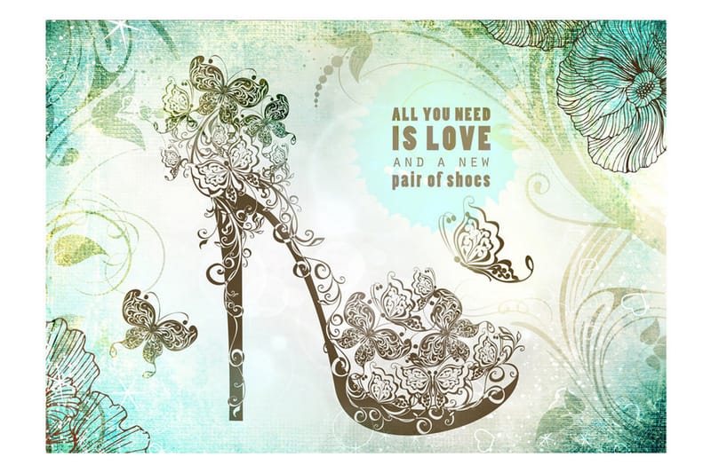 Fototapet All You Need Is A New Pair Of Shoes 150x105 - Artgeist sp. z o. o. - Inredning - Väggdekor - Tapet & tapettillbehör - Fototapet