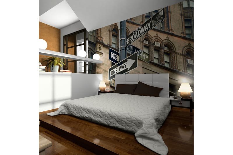 Fototapet Alla Vägar Leder Till Broadway 250x193 - Artgeist sp. z o. o. - Inredning - Väggdekor - Tapet & tapettillbehör - Fototapet