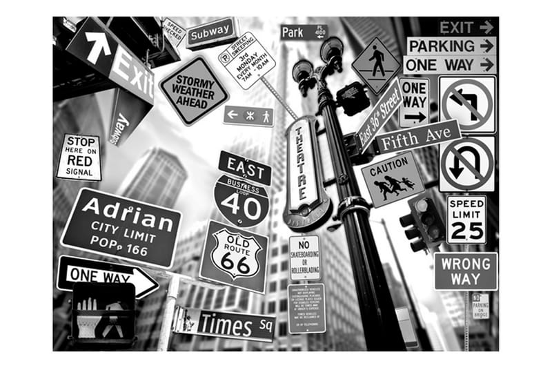Fototapet Alla Vägar Leder Till Manhattan 400x309 - Artgeist sp. z o. o. - Inredning - Väggdekor - Tapet & tapettillbehör - Fototapet
