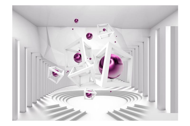 Fototapet Along The Corridor 400x280 - Artgeist sp. z o. o. - Inredning - Väggdekor - Tapet & tapettillbehör - Fototapet