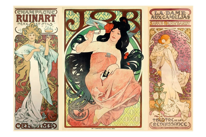 Fototapet Alphonse Mucha Women's 250x175 - Artgeist sp. z o. o. - Inredning - Väggdekor - Tapet & tapettillbehör - Fototapet
