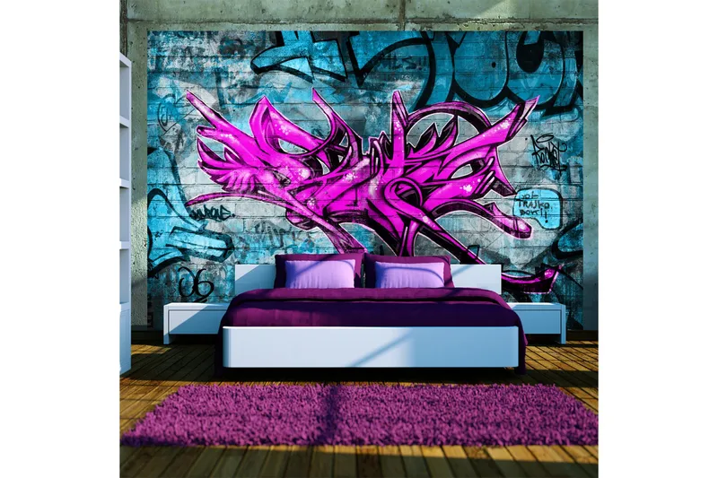 Fototapet Anonymous Graffiti 150x105 - Artgeist sp. z o. o. - Inredning - Väggdekor - Tapet & tapettillbehör - Fototapet