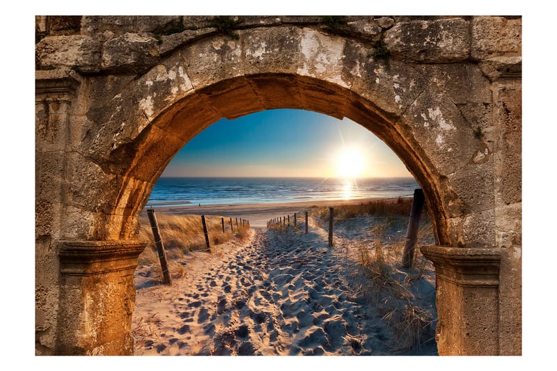 Fototapet Arch And Beach 250x175 - Artgeist sp. z o. o. - Inredning - Väggdekor - Tapet & tapettillbehör - Fototapet