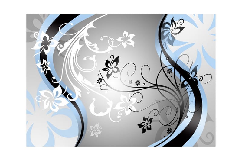Fototapet Art-Flowers Blue 400x280 - Artgeist sp. z o. o. - Inredning - Väggdekor - Tapet & tapettillbehör - Fototapet