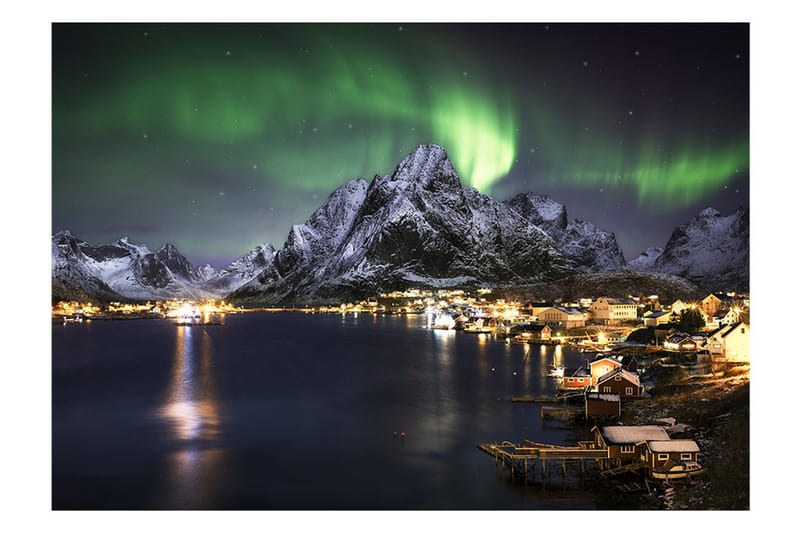 Fototapet Aurora Borealis 200x140 - Artgeist sp. z o. o. - Inredning - Väggdekor - Tapet & tapettillbehör - Fototapet