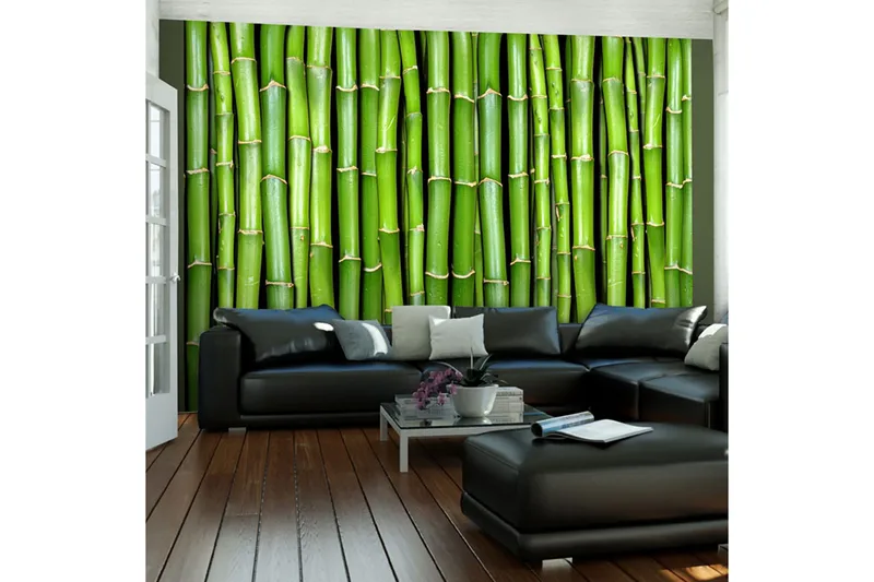 Fototapet Bamboo Wall 250x193 - Artgeist sp. z o. o. - Inredning - Väggdekor - Tapet & tapettillbehör - Fototapet