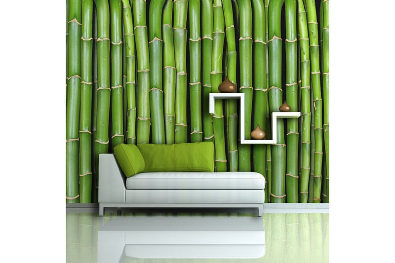 Fototapet Bamboo Wall 450x270 - Artgeist sp. z o. o. - Inredning - Väggdekor - Tapet & tapettillbehör - Fototapet