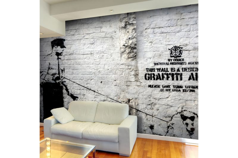 Fototapet Banksy Graffiti Area 150x105 - Artgeist sp. z o. o. - Inredning - Väggdekor - Tapet & tapettillbehör - Fototapet