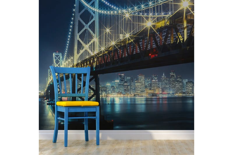 Fototapet Bay Bridge På Natten 250x193, Artgeist sp. z o. o.