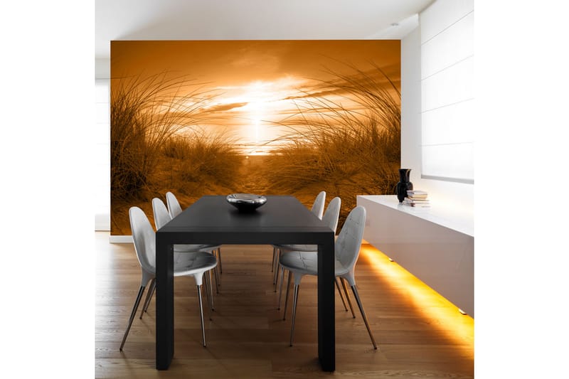 Fototapet Beach Sepia 300x210 - Artgeist sp. z o. o. - Inredning - Väggdekor - Tapet & tapettillbehör - Fototapet
