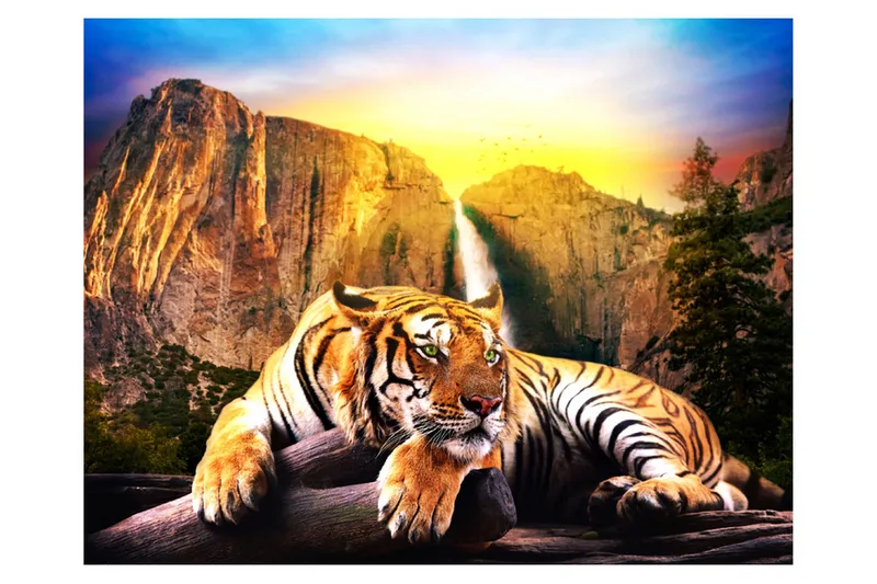 Fototapet Beauty And The Beast 200x154 - Artgeist sp. z o. o. - Inredning - Väggdekor - Tapet & tapettillbehör - Fototapet