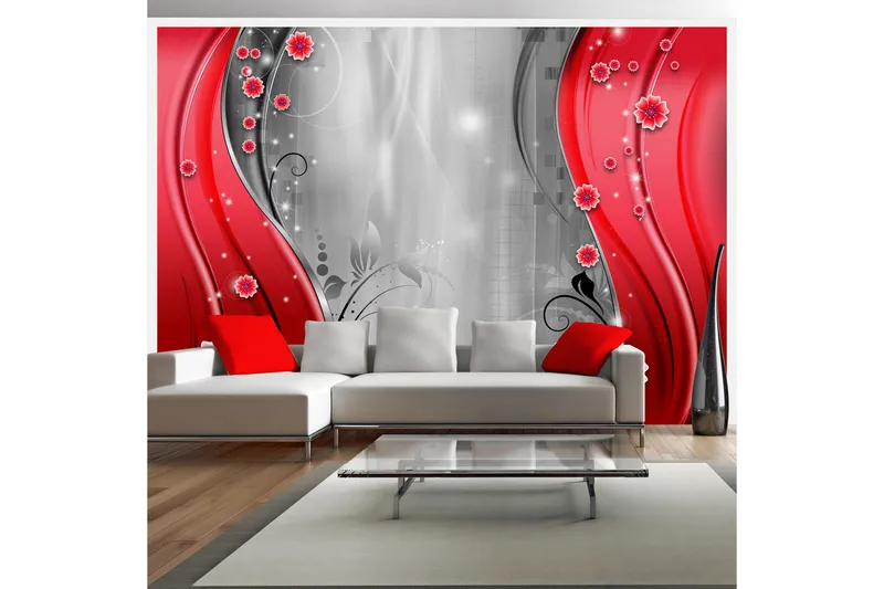 Fototapet Behind The Curtain Of Red 250x175, Artgeist sp. z o. o.