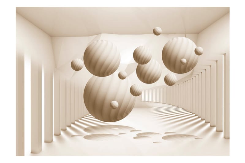Fototapet Beige Balls 100x70 - Artgeist sp. z o. o. - Inredning - Väggdekor - Tapet & tapettillbehör - Fototapet