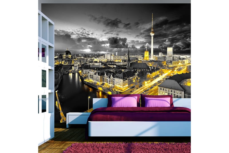 Fototapet Berlin At Night 300x210 - Artgeist sp. z o. o. - Inredning - Väggdekor - Tapet & tapettillbehör - Fototapet