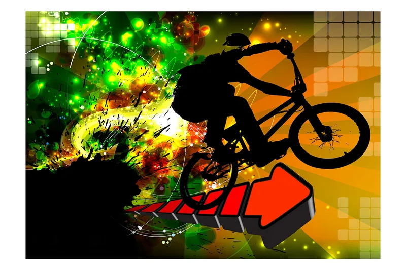 Fototapet Bicycle Tricks 150x105, Artgeist sp. z o. o.