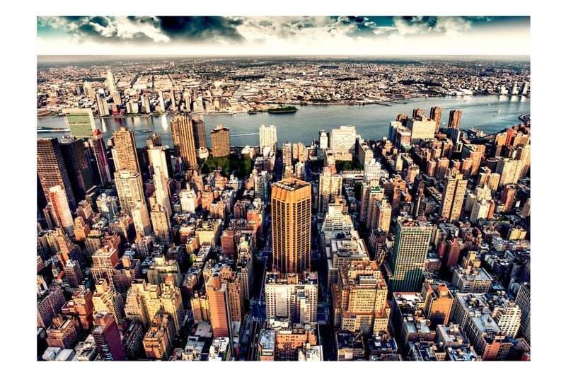 Fototapet Bird's Eye View Of New York 300x210 - Artgeist sp. z o. o. - Inredning - Väggdekor - Tapet & tapettillbehör - Fototapet