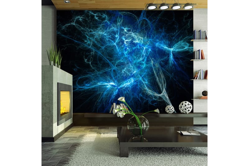 Fototapet Blå Blixtar 250x193 - Artgeist sp. z o. o. - Inredning - Väggdekor - Tapet & tapettillbehör - Fototapet
