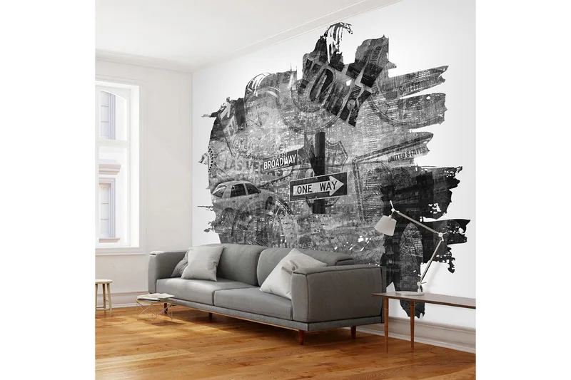 Fototapet Black-And-White New York Collage 300x231 - Artgeist sp. z o. o. - Inredning - Väggdekor - Tapet & tapettillbehör - Fototapet