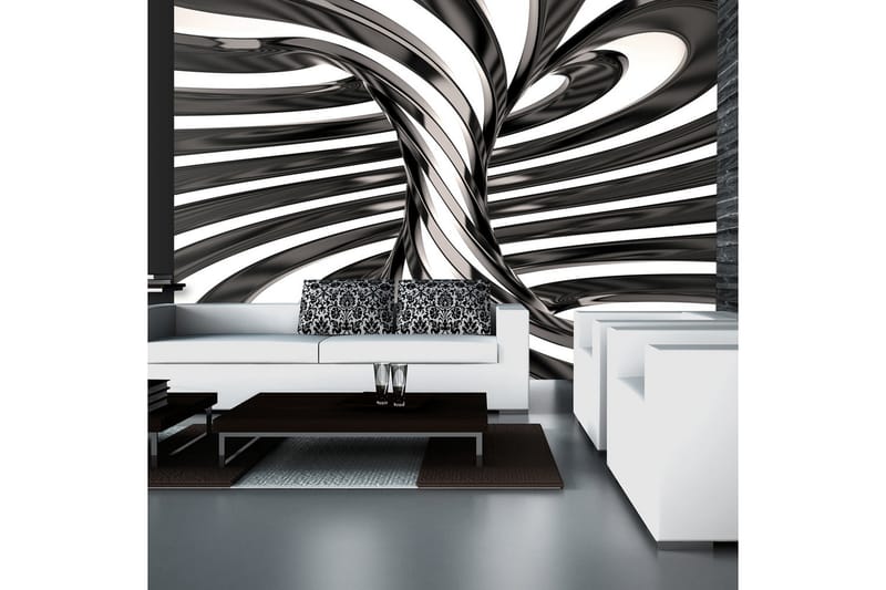 Fototapet Black And White Swirl 250x175 - Artgeist sp. z o. o. - Fototapet