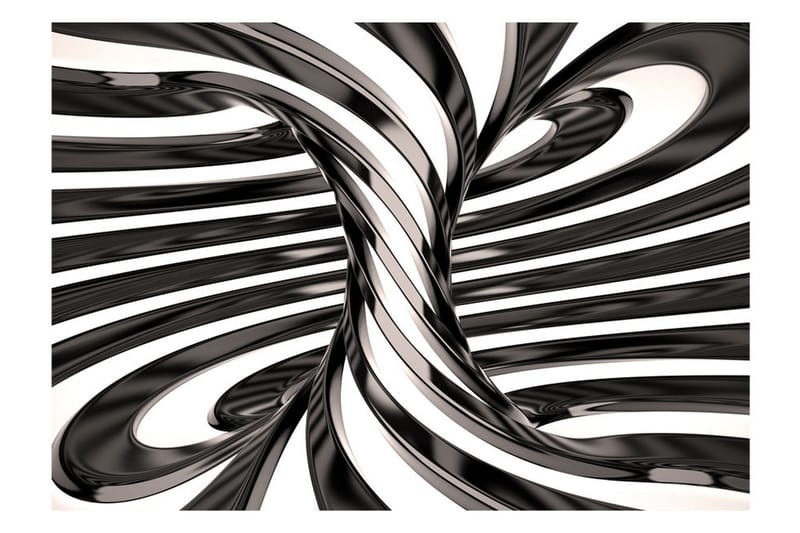 Fototapet Black And White Swirl 400x280 - Artgeist sp. z o. o. - Inredning - Väggdekor - Tapet & tapettillbehör - Fototapet
