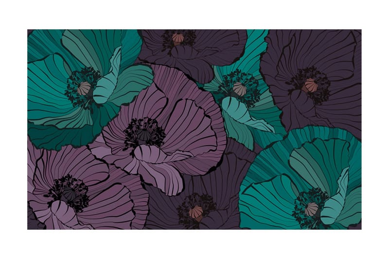 Fototapet Blomsterrabatt 450x270 - Artgeist sp. z o. o. - Inredning - Väggdekor - Tapet & tapettillbehör - Fototapet