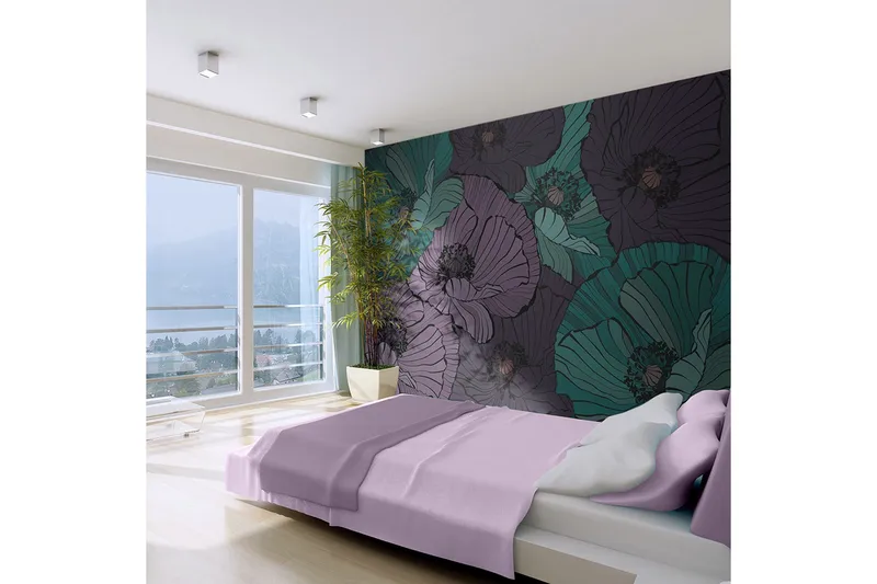 Fototapet Blomsterrabatt 450x270 - Artgeist sp. z o. o. - Inredning - Väggdekor - Tapet & tapettillbehör - Fototapet