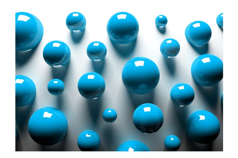 Fototapet Blue Balls 400x280 - Artgeist sp. z o. o. - Inredning - Väggdekor - Tapet & tapettillbehör - Fototapet