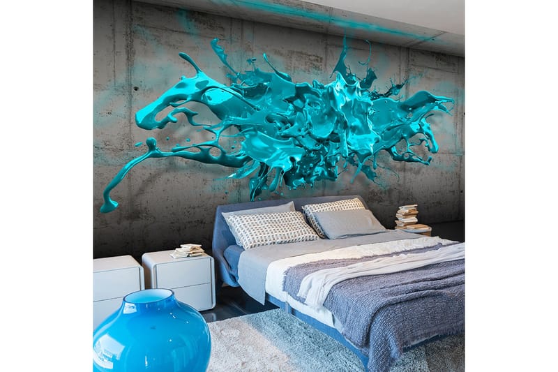 Fototapet Blue Ink Blot 200x140, Artgeist sp. z o. o.