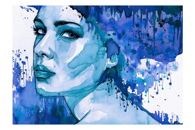 Fototapet Blue Lady 400x280 - Artgeist sp. z o. o. - Inredning - Väggdekor - Tapet & tapettillbehör - Fototapet