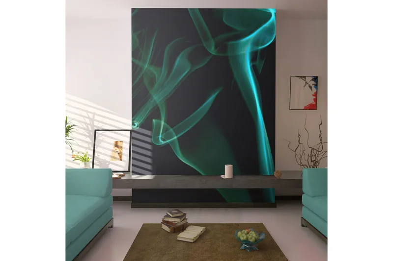 Fototapet Blue Smoke Waves 350x270, Artgeist sp. z o. o.