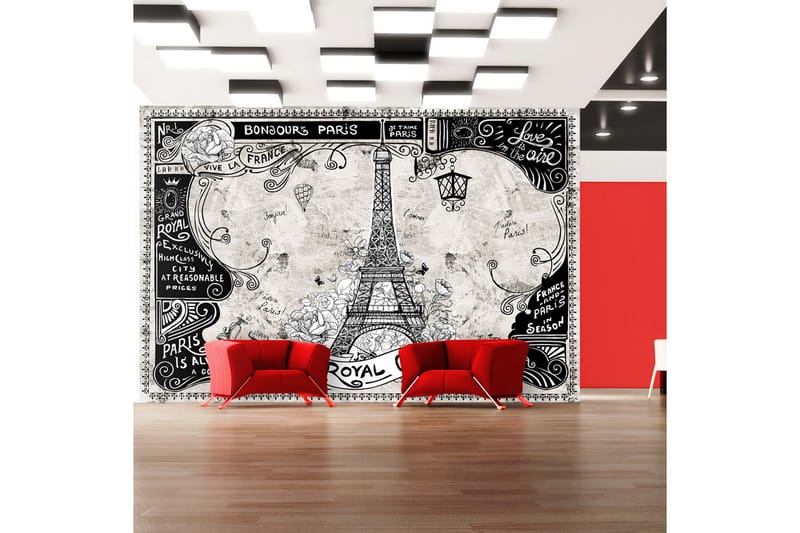 Fototapet Bonjour Paris 300x210 - Artgeist sp. z o. o. - Inredning - Väggdekor - Tapet & tapettillbehör - Fototapet