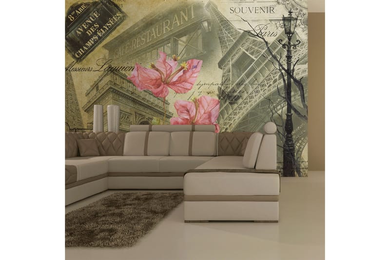 Fototapet Bonjour Paris! 250x193 - Artgeist sp. z o. o. - Inredning - Väggdekor - Tapet & tapettillbehör - Fototapet