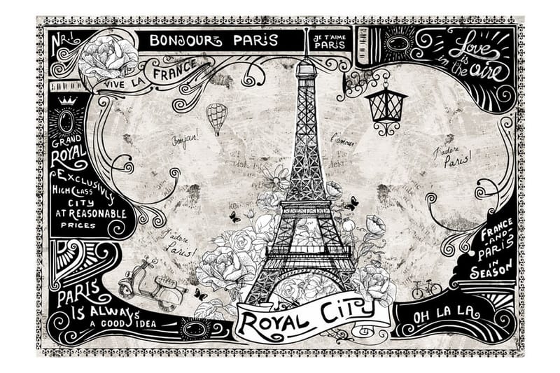 Fototapet Bonjour Paris 400x280 - Artgeist sp. z o. o. - Inredning - Väggdekor - Tapet & tapettillbehör - Fototapet