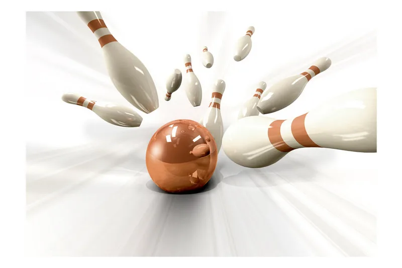 Fototapet Bowling 300x210 - Artgeist sp. z o. o. - Inredning - Väggdekor - Tapet & tapettillbehör - Fototapet