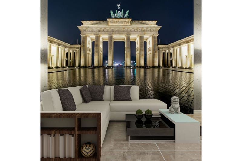 Fototapet Brandenburger Tor På Natten 450x270 - Artgeist sp. z o. o. - Inredning - Väggdekor - Tapet & tapettillbehör - Fototapet