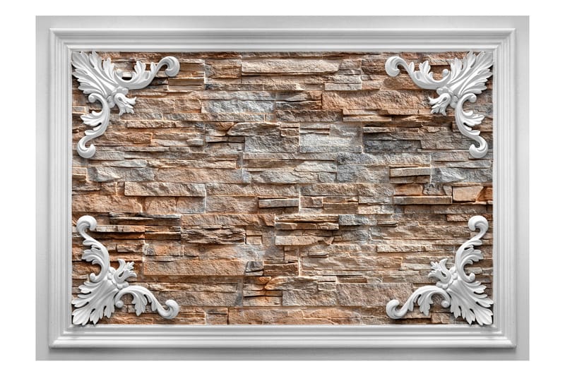 Fototapet Brick In The Frame Brown 200x140, Artgeist sp. z o. o.