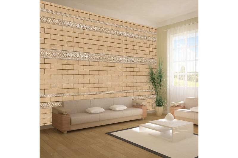 Fototapet Brick With Ornaments 100x70 - Artgeist sp. z o. o. - Inredning - Väggdekor - Tapet & tapettillbehör - Fototapet