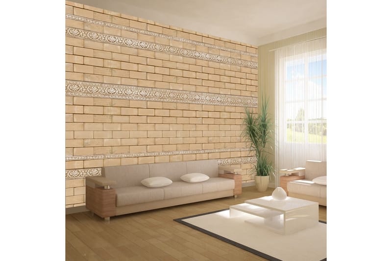 Fototapet Brick With Ornaments 200x140, Artgeist sp. z o. o.