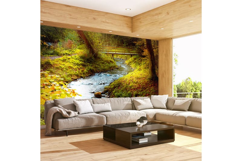 Fototapet Brook Sunrise 350x270 - Artgeist sp. z o. o. - Inredning - Väggdekor - Tapet & tapettillbehör - Fototapet