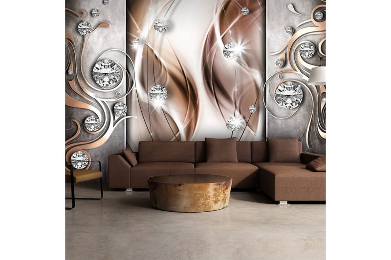 Fototapet Brown And Diamonds 300x210, Artgeist sp. z o. o.
