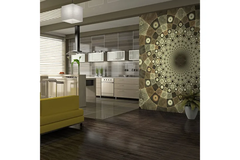 Fototapet Brown Mosaic 200x154 - Artgeist sp. z o. o. - Inredning - Väggdekor - Tapet & tapettillbehör - Fototapet