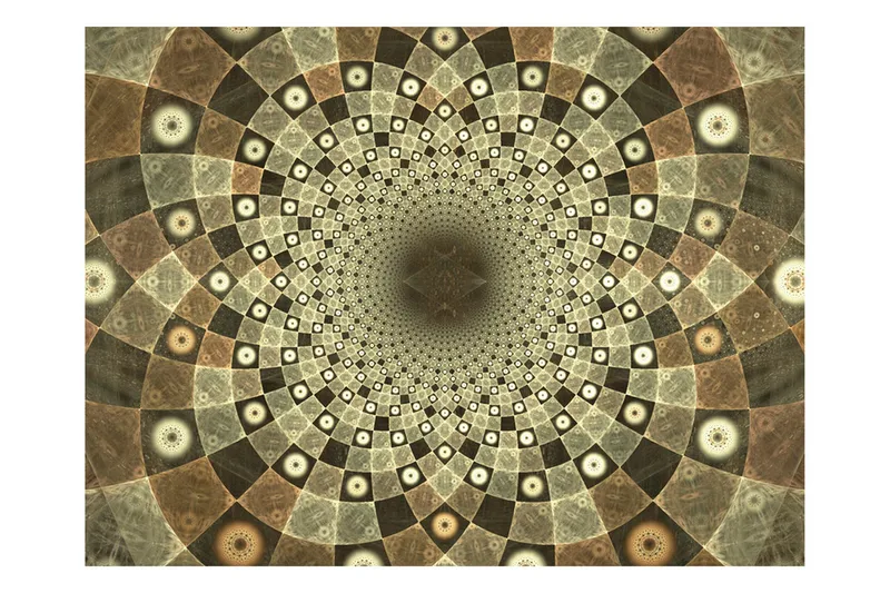 Fototapet Brown Mosaic 300x231, Artgeist sp. z o. o.