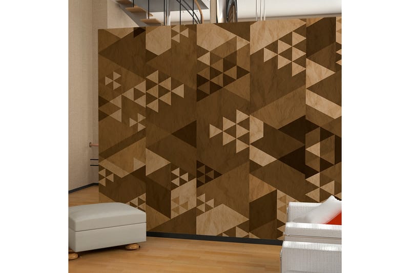 Fototapet Brown Patchwork 50x1000 - Artgeist sp. z o. o. - Inredning - Väggdekor - Tapet & tapettillbehör - Fototapet